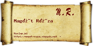 Magát Róza névjegykártya
